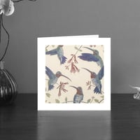 Image 1 of Five Hummingbirds art card