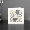 Pied wagtail art card