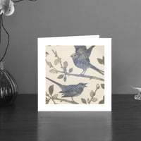 Image 1 of Pied wagtail art card