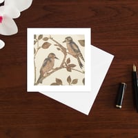 Image 2 of Spotted wood peckers art card