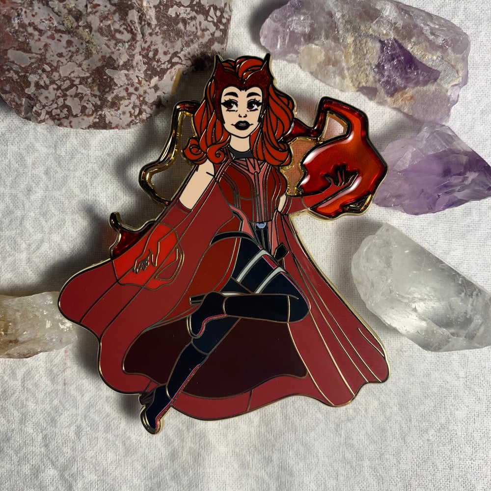 Stained Glass Witch Pin