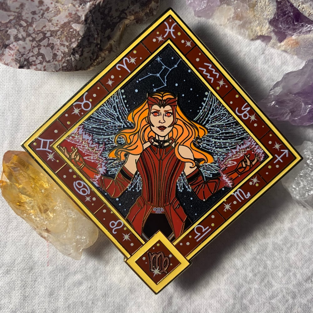 Virgo Red Witch Pin