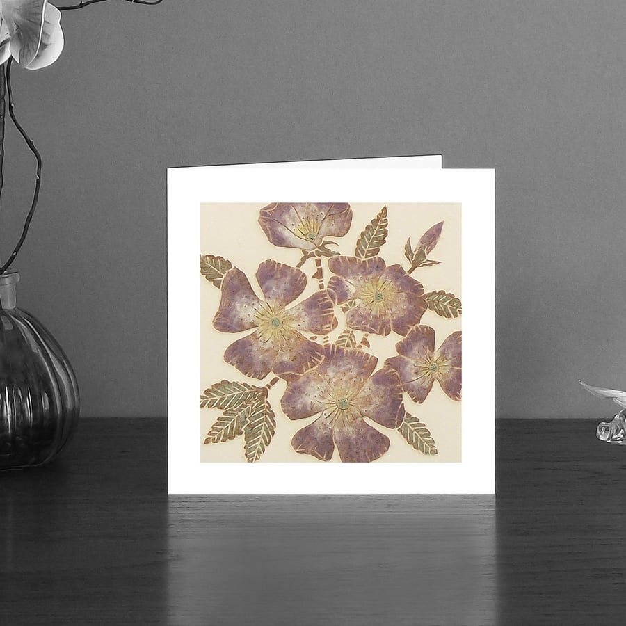 Image of Dog rose art card