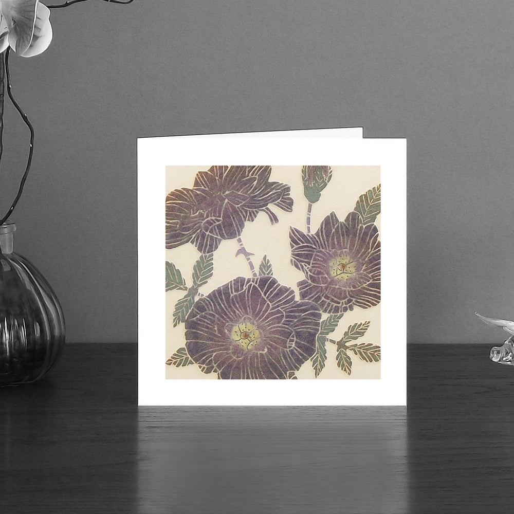 Image of English rose art card