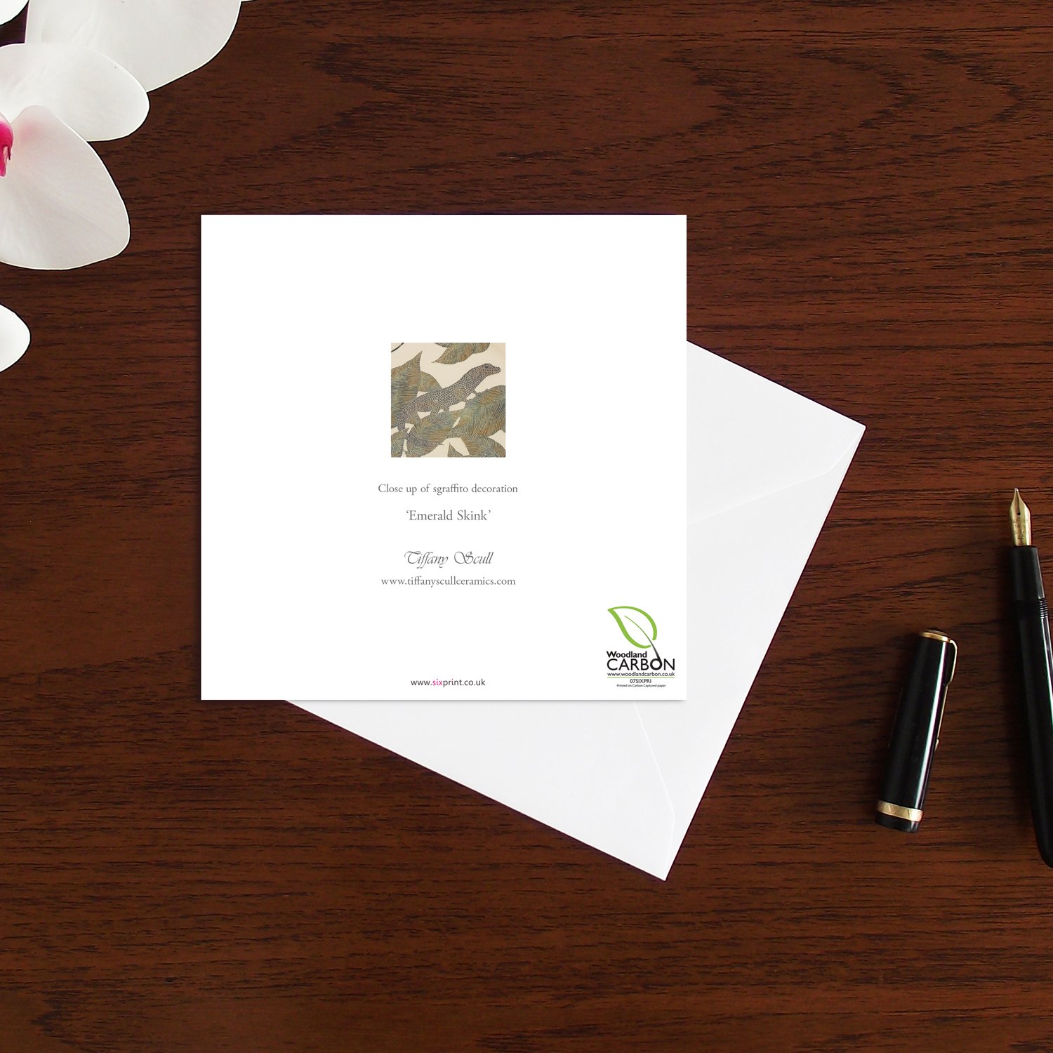 Image of Emerald skink art card