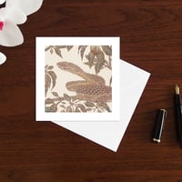 Image 2 of White lipped viper art card