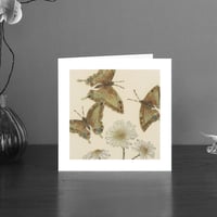 Image 1 of Swallow tailed butterflies art card