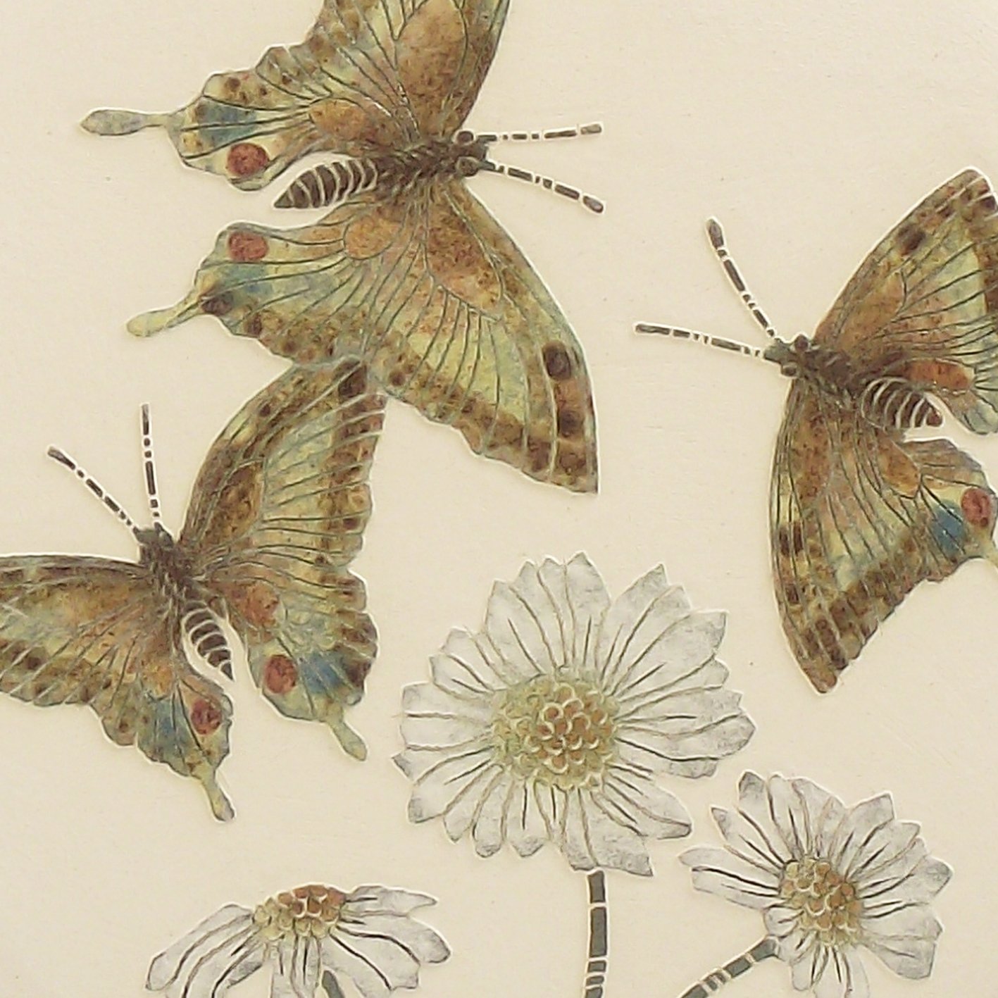 Image of Swallow tailed butterflies art card