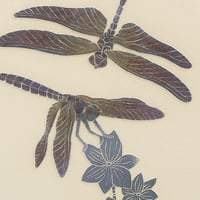 Image 4 of Violet drop wing Dragonflies art card