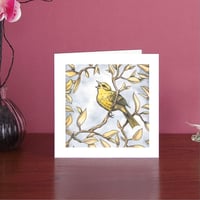 Image 5 of Singing yellow bird art card