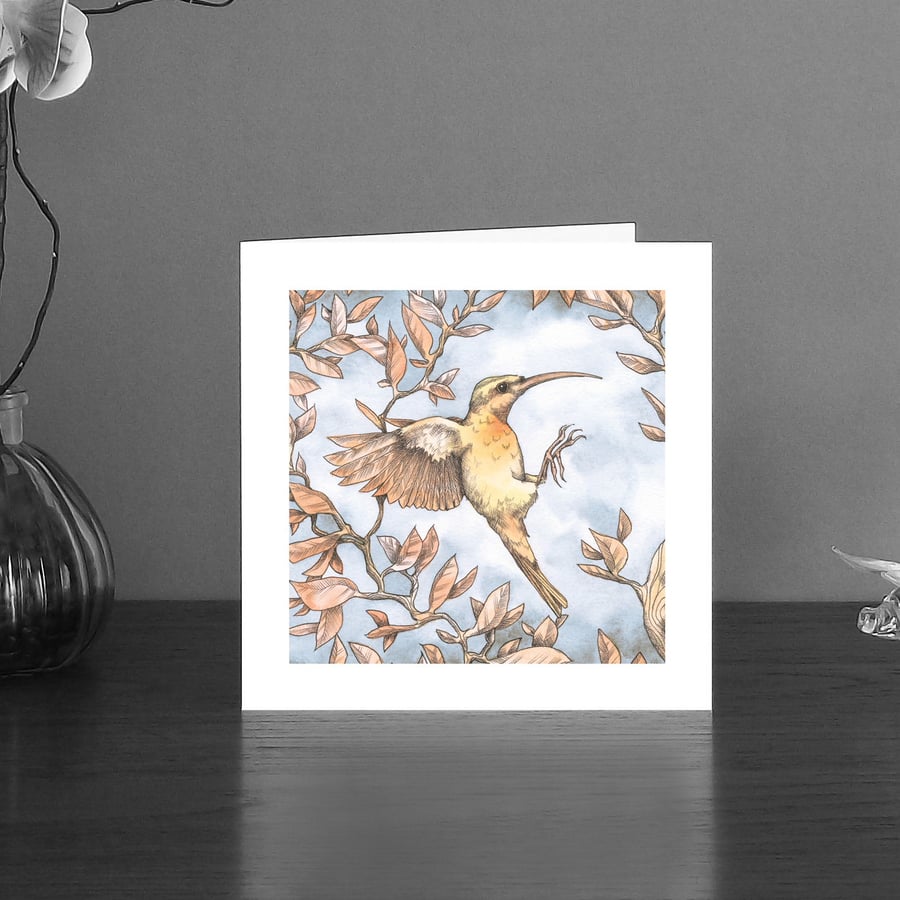 Image of Flying sunbird art card