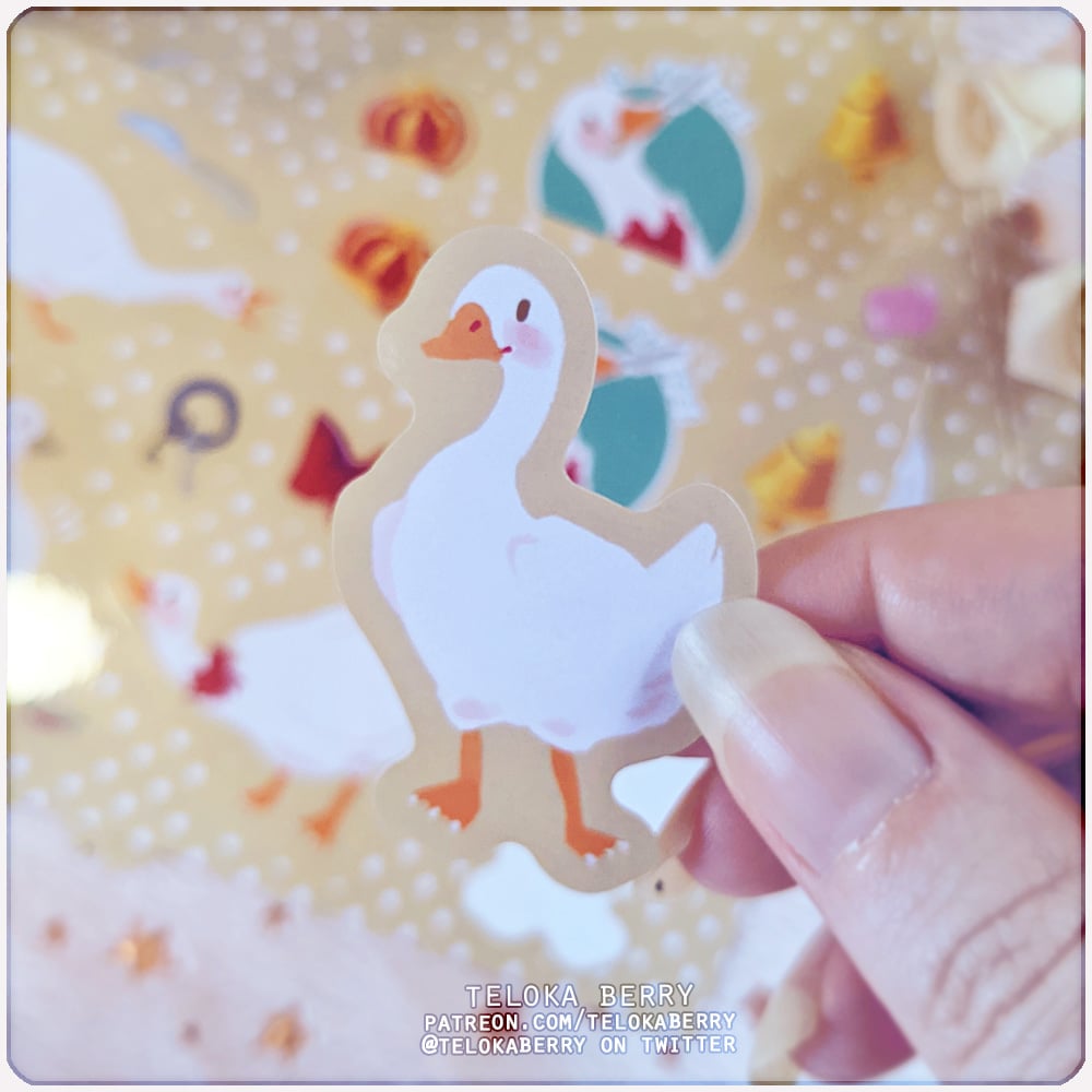 Image of untitled goose sticker sheet