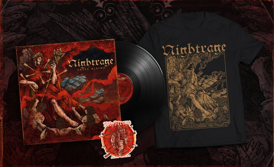 Image of Pre-order: Nightrage - Abyss Rising (T-shirt, LP & patch)