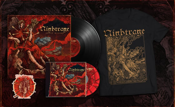 Image of Nightrage - Abyss Rising (T-shirt, LP, CD & patch)