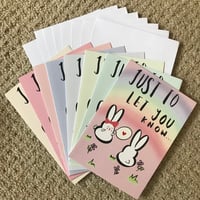 "Just to Let You Know..." Bunny Greeting Card Set