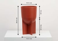 Image 3 of Tall Eros Planter Terracotta by Moxon