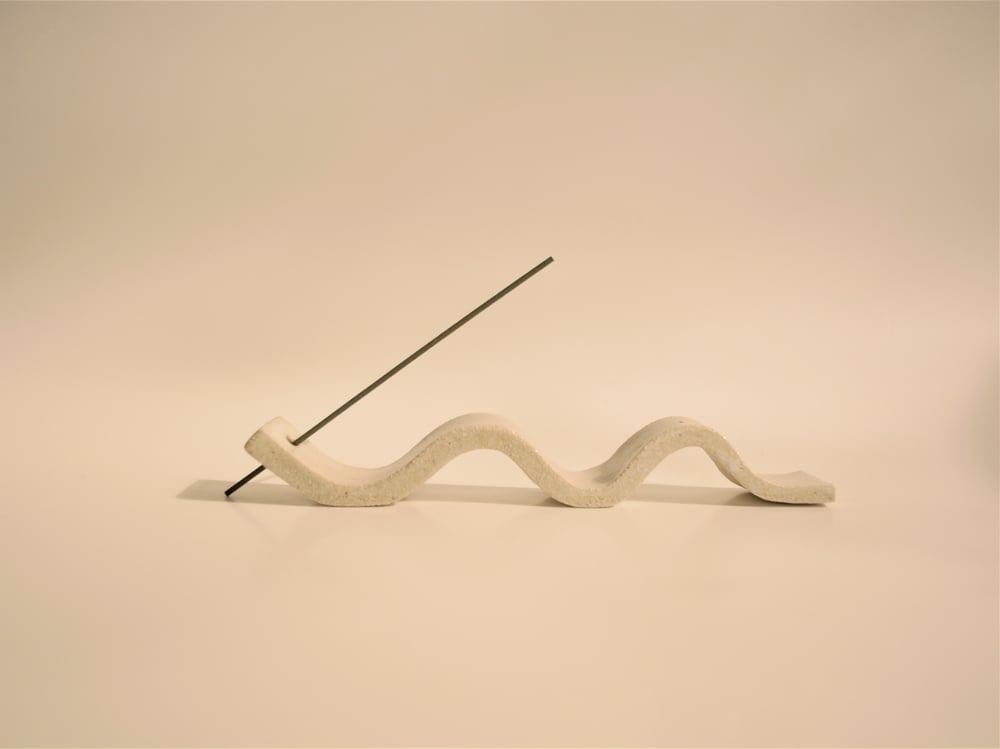Image of Squiggle Incense Holder - White 