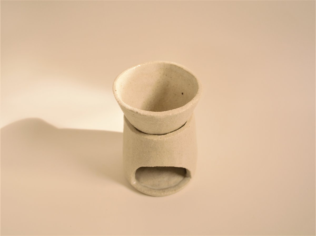 Image of Oil Burner - White Raku 