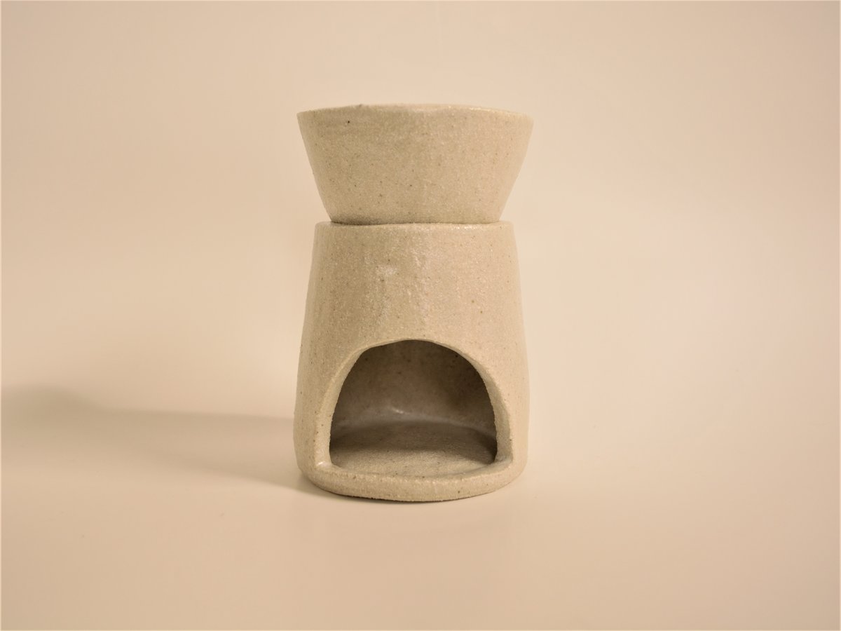 Image of Oil Burner - White Raku 