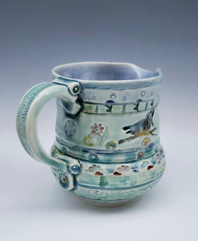 Kingfisher Porcelian Pitcher