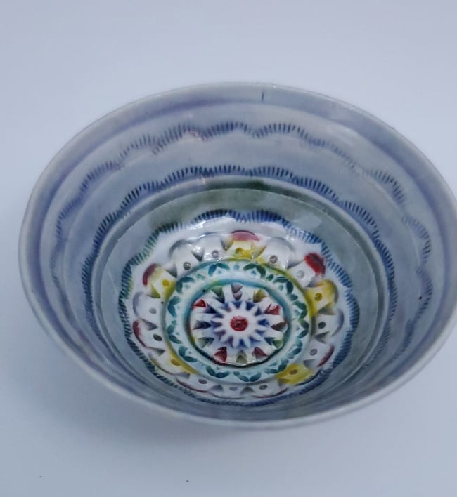 Tiny Cornflower Dusk Bowl