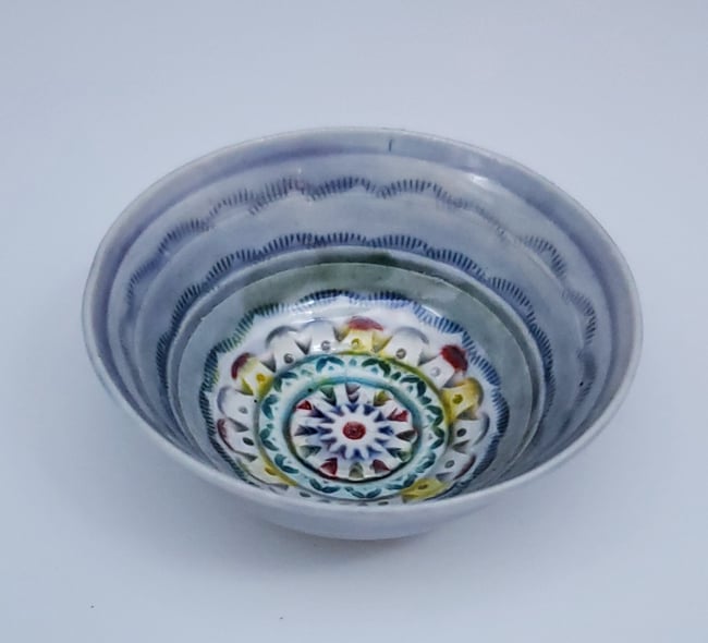 Tiny Cornflower Dusk Bowl