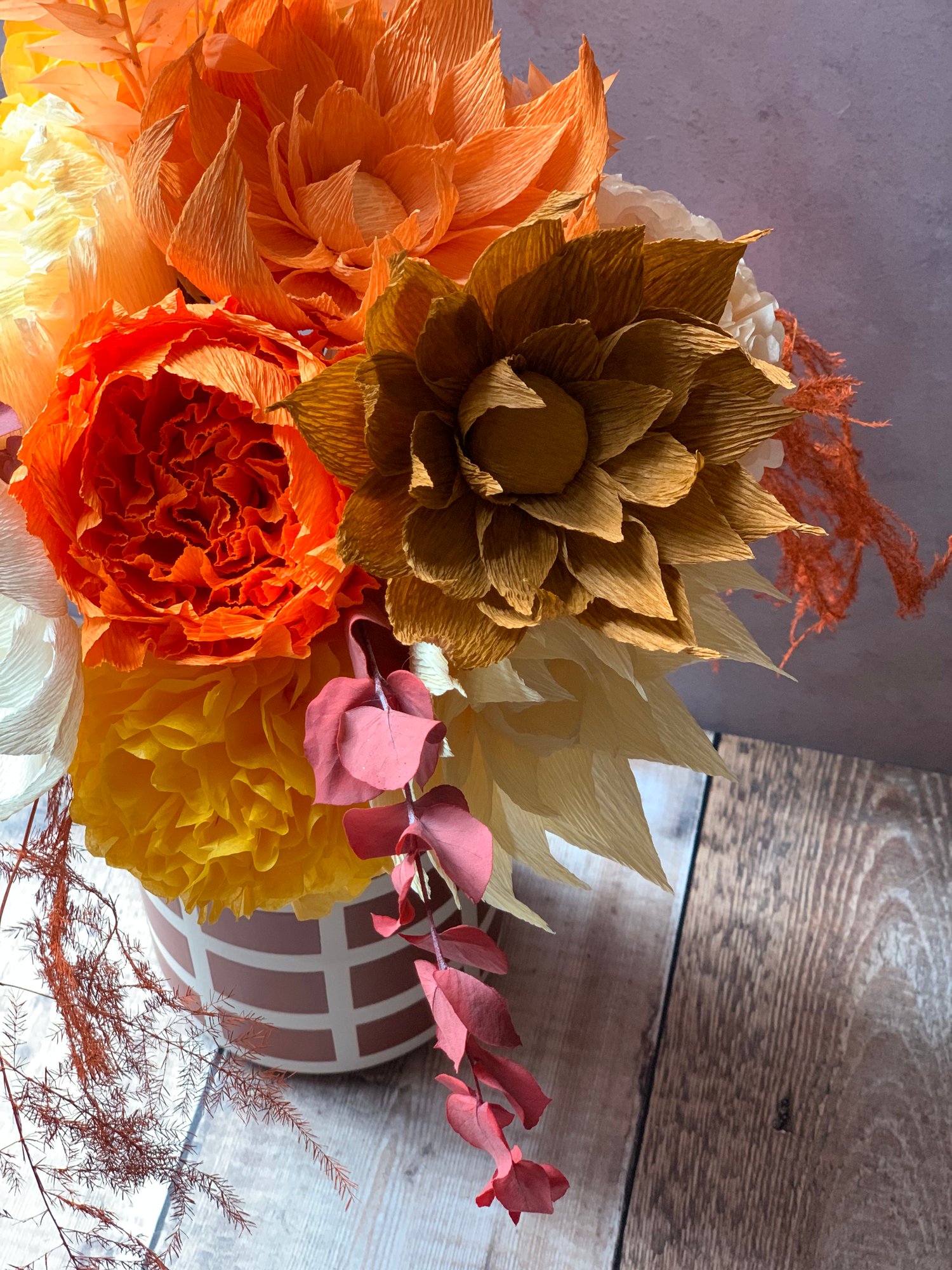 Image of Autumn Bouquet- Peonies, Dahlias & Pom Poms