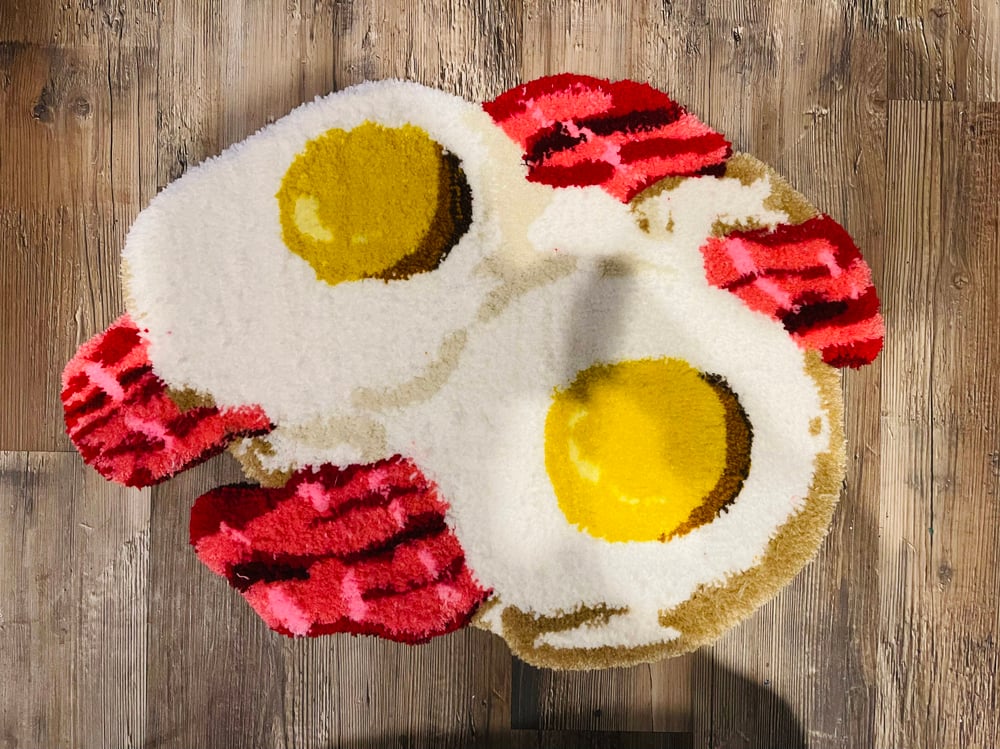 Image of Eggs & Bacon Tufted Rug