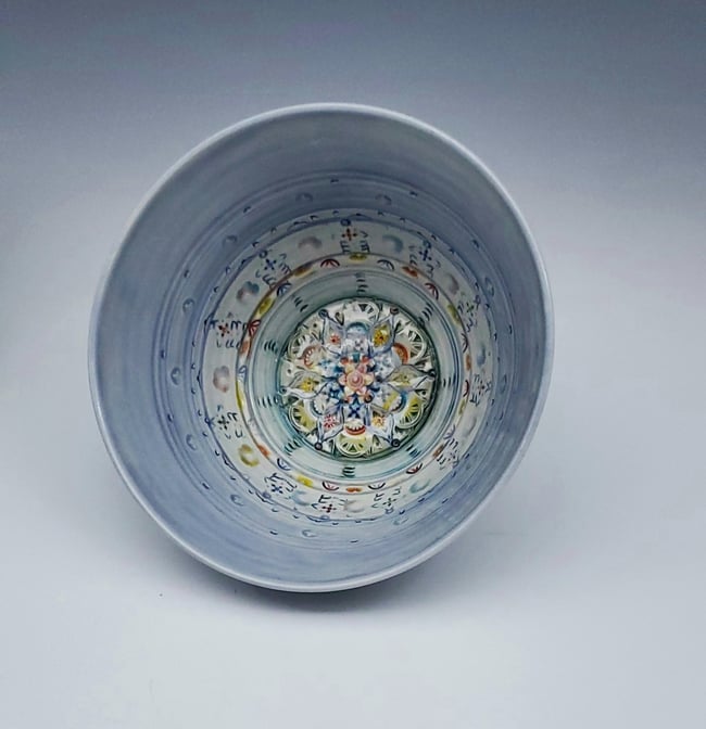 Periwinkle Sky Mandala Bowl