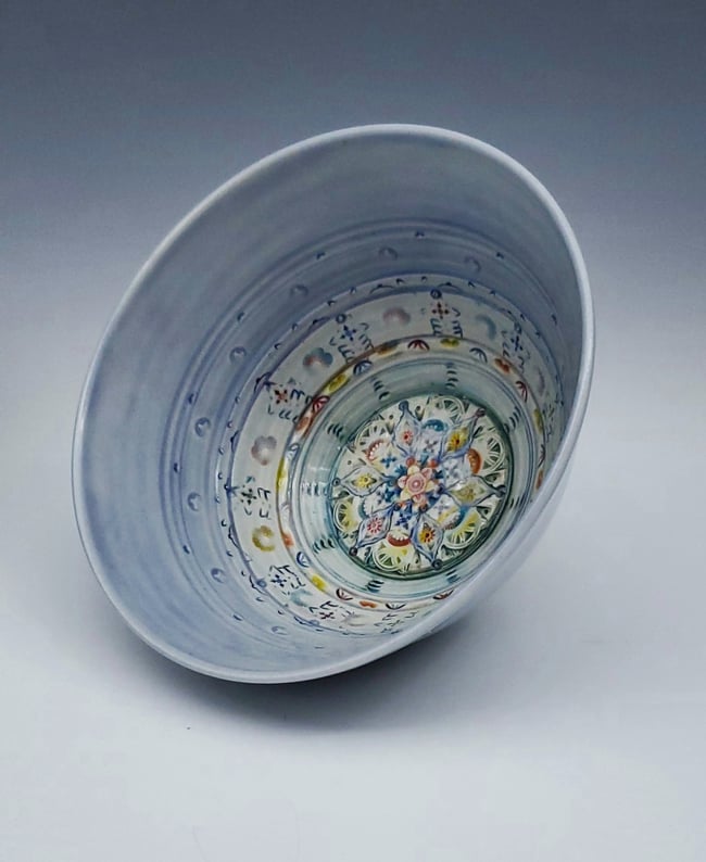 Periwinkle Sky Mandala Bowl