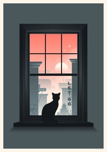 Image of Cat Window Artprint