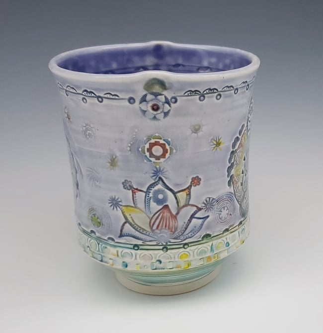 Soft Lavender Bhuddha Porcelain Tumbler
