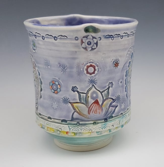 Soft Lavender Bhuddha Porcelain Tumbler