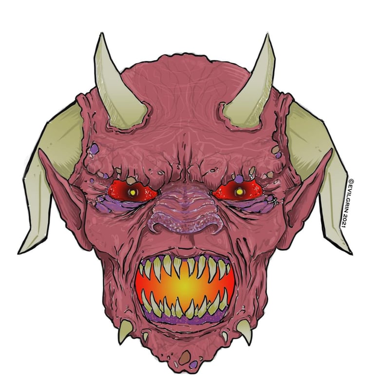 Hellhound die cut sticker 