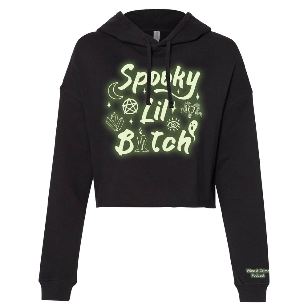 Image of Spooky Lil Bitch Cropped Hoodie