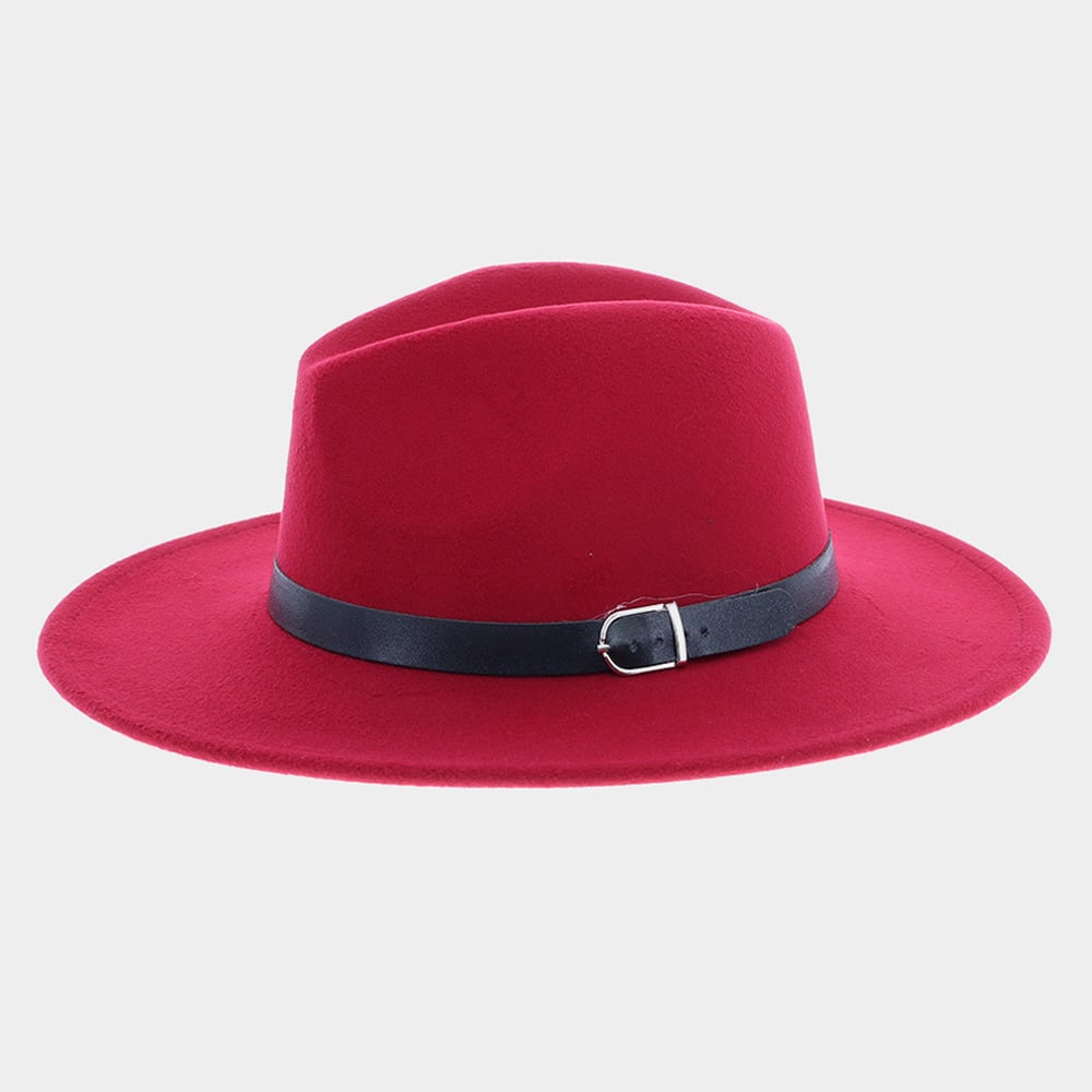 Image of Fedora (Burgundy with black band)