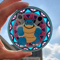 Image 2 of Stained glass Blastoise PIN