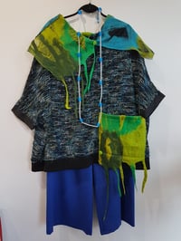 Image 2 of one of a kind...blue and green top/tunic