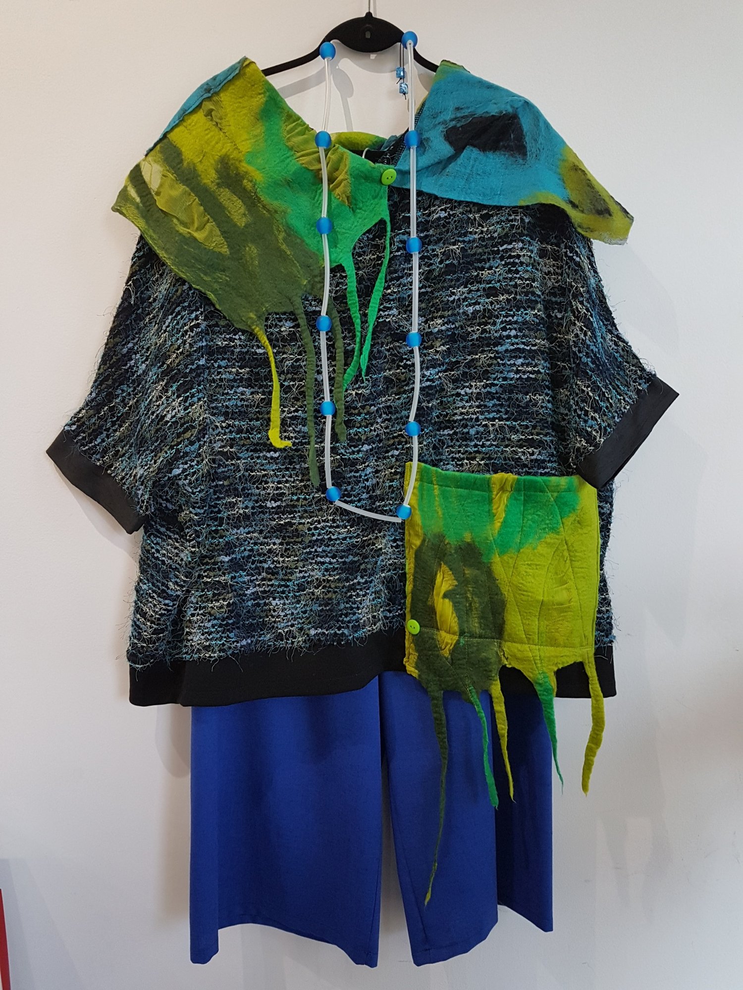 Image of one of a kind...blue and green top/tunic