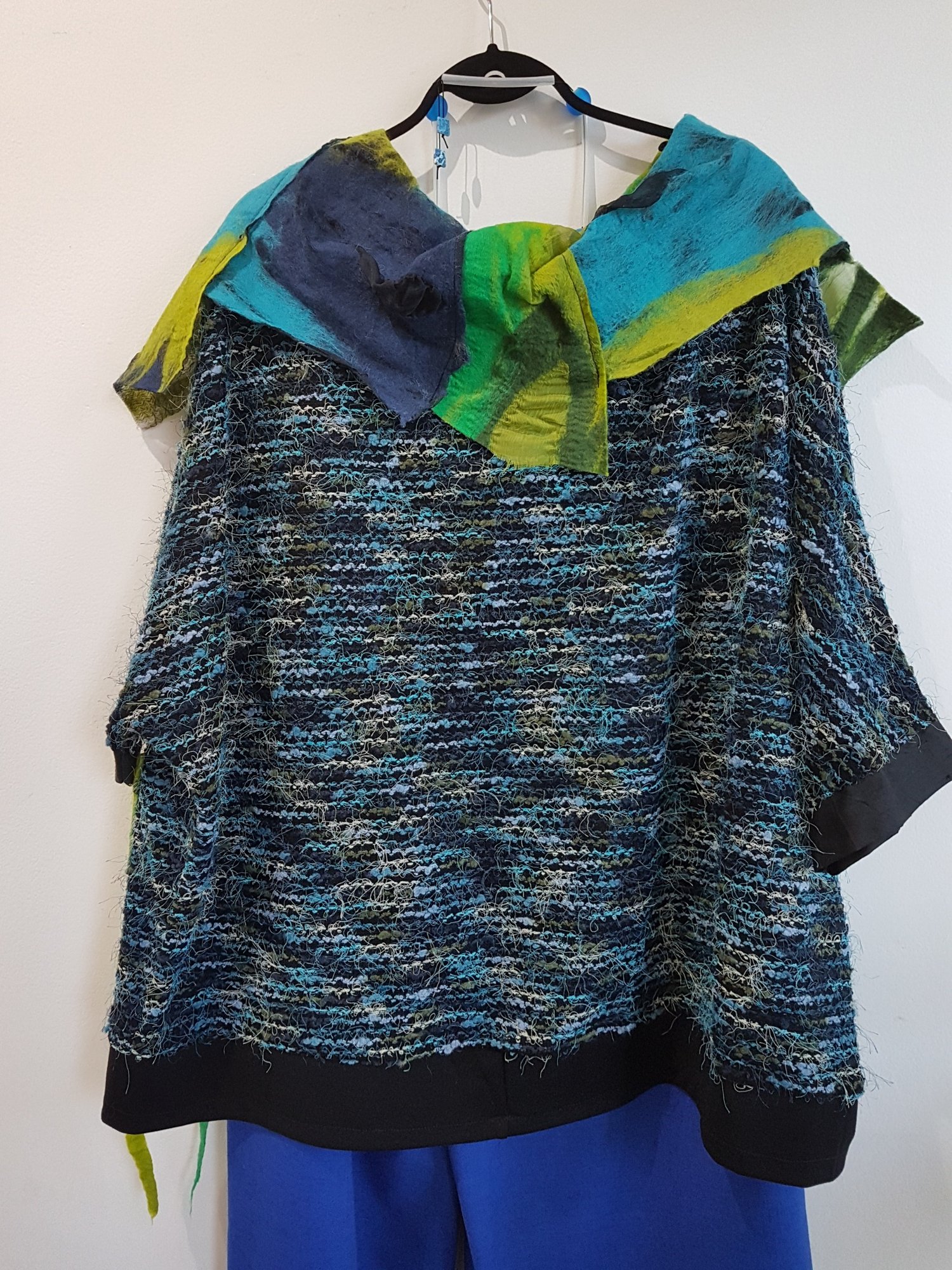 Image of one of a kind...blue and green top/tunic