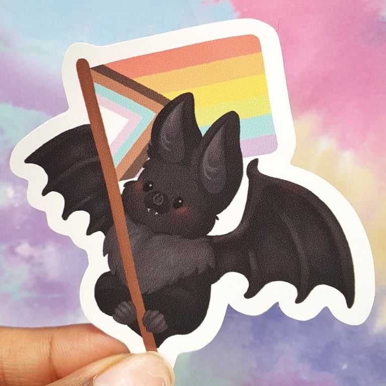 Bat Pride Flag Stickers Image 2
