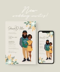 Image 1 of Wedding invitation and cell phone version