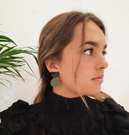 Image of Pendientes VENEZIA - Verde caqui