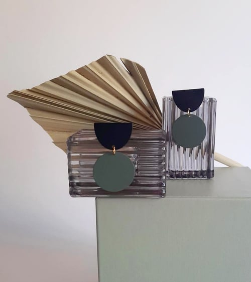 Image of Pendientes VENEZIA - Verde caqui