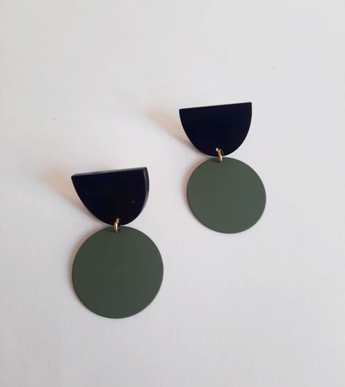 Image of Pendientes VENEZIA - Verde caqui