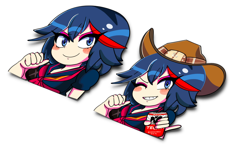 Image of Ryuko el Borracha or Normal Ryuko Sticker