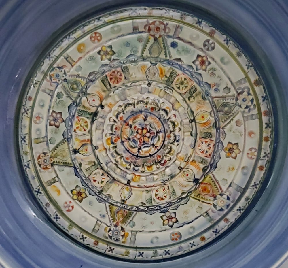 Image of Large Blue Mandala Bowl