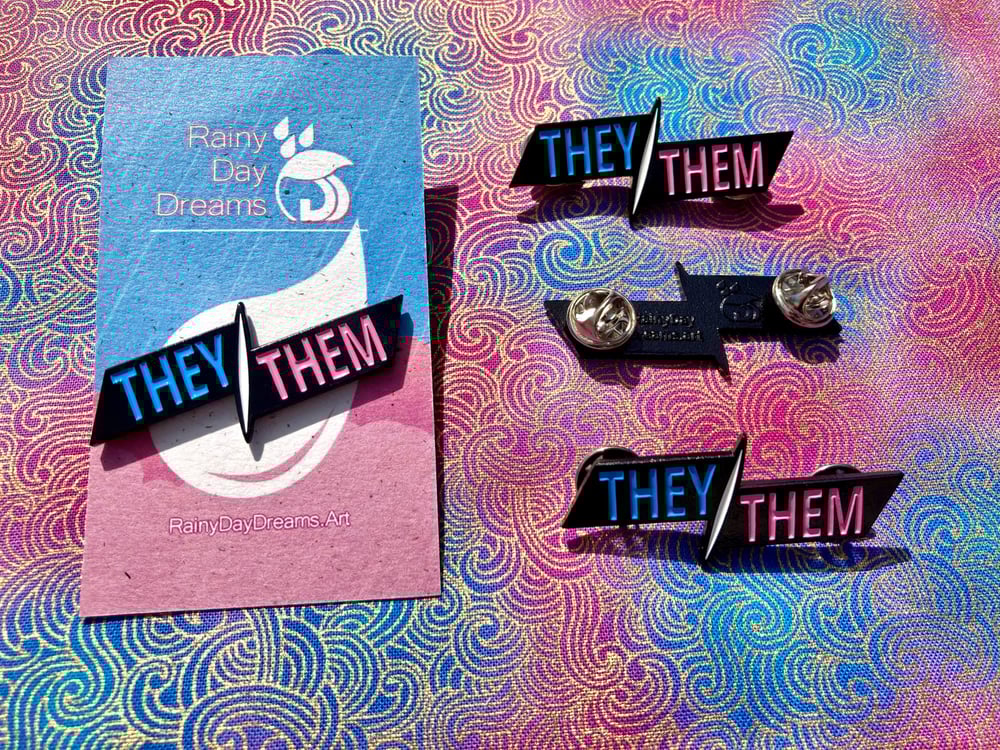 Image of They/Them Pronoun Pins
