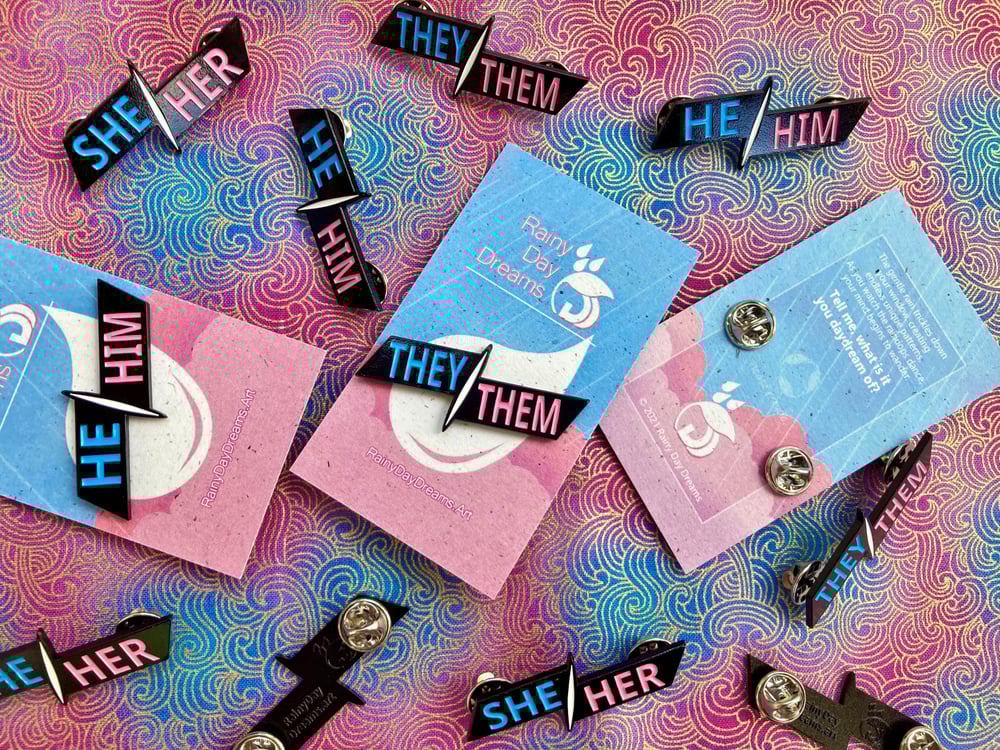 Image of He/Him Pronoun Pins
