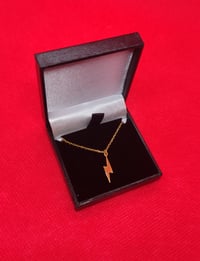 Image 5 of Gold Lightning Bolt Necklace (925 Sterling Silver)